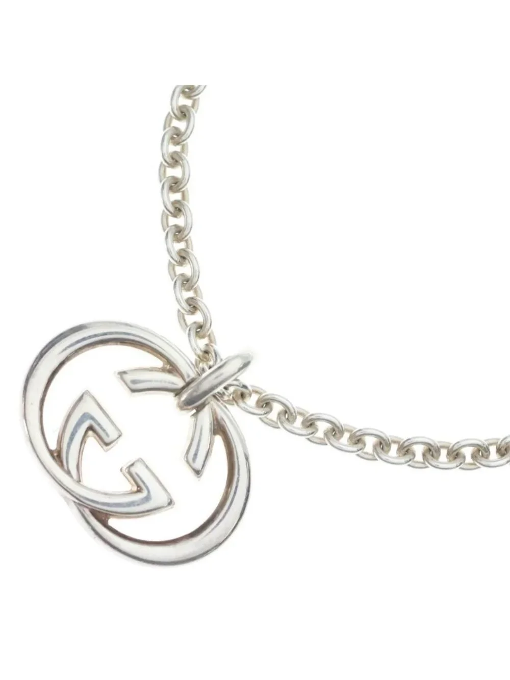 Gucci Interlocking GG Pendant Silver